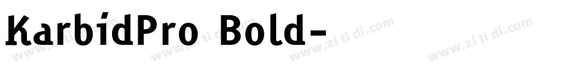 KarbidPro Bold字体转换